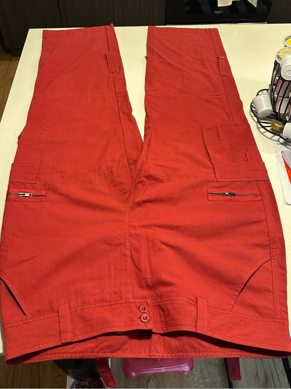 Red Burgundy 2xl Cargo Utility Pants NWOT - Picture 6 of 8